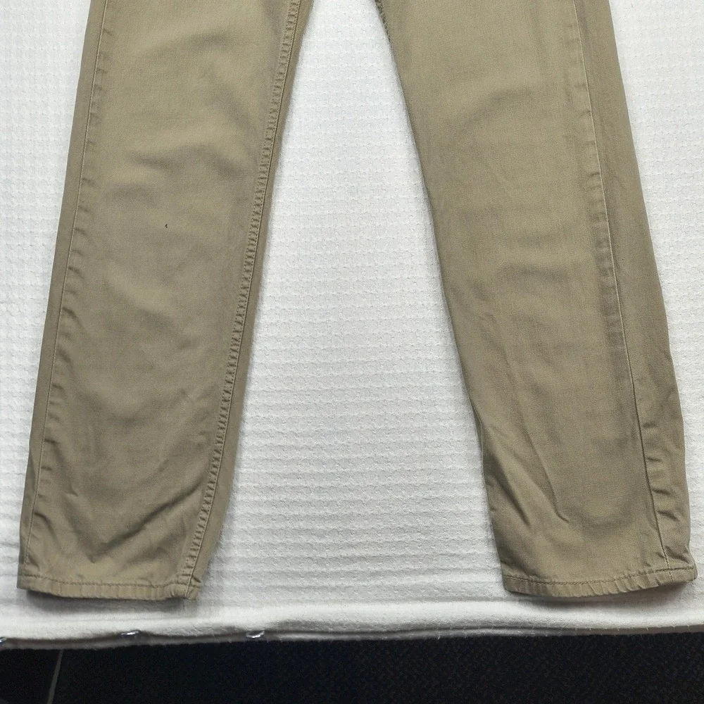 Levis 505 Regular Fit‎ Straight Leg Khaki Tan Cotton Pants Mens 33x34 (33x32.5)